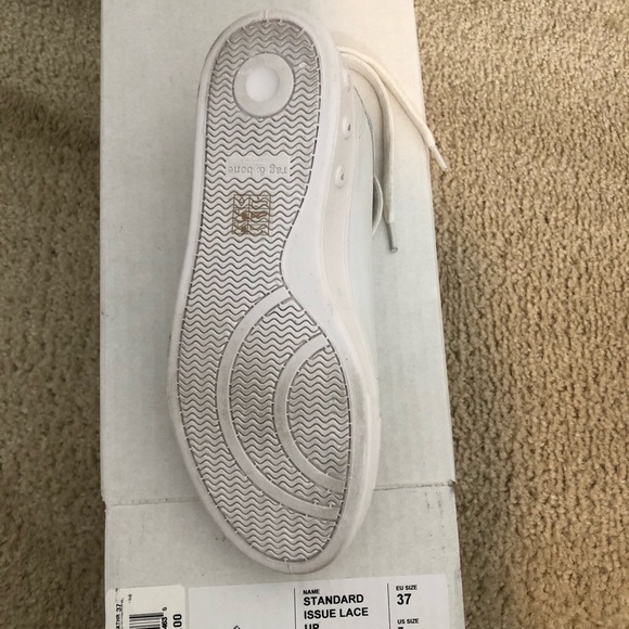 Rag & Bone Standard Issue Lace Up White Leather Sneakers. NWT! Sz 7 - Picture 9 of 12